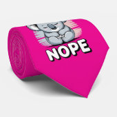 Cravate Cute Sleeping Koala “Nope” Funny Cartoon (Roulé)