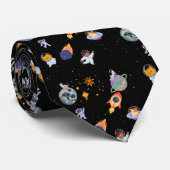 Cravate Cute space kitten in the galaxy (Roulé)
