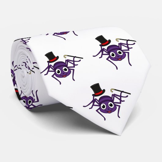 Cravate Cute Spider dans le top a un dessin animé (Roulé)