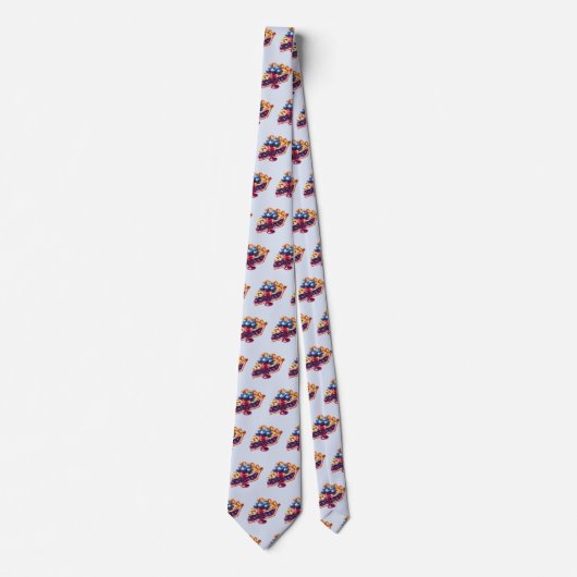 Cravate Cute tiled blueberry tie pattern  (Devant)