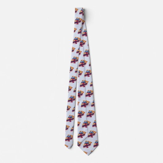Cravate Cute tiled blueberry tie pattern  (Dos)