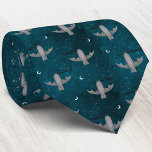 Cravate Cute Vampire Bat Green<br><div class="desc">Une mignonne petite chauve-souris vampire qui se dresse juste contre un ciel turquoise vert clair de lune.  Amusant pour Halloween.  Art original de Nic Squirrell.</div>