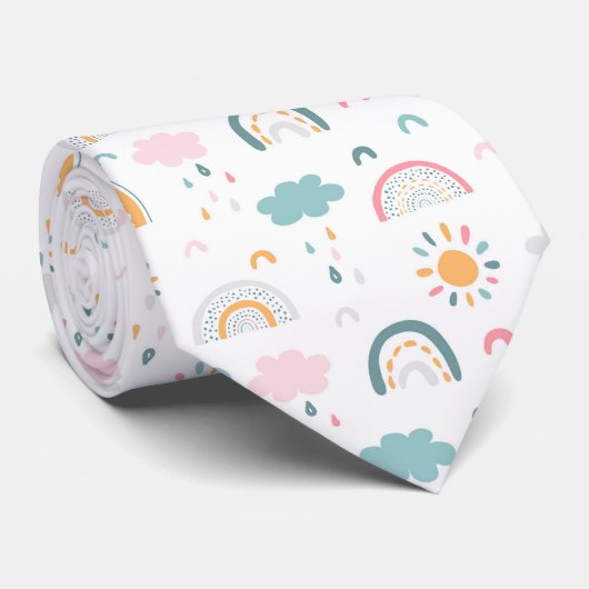 Cravate Cute Weather Pattern (Roulé)