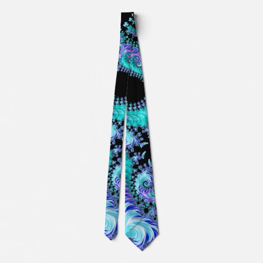Cravate Cyan Tentacle psychédélique Abstrait art fractal (Dos)