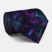 Cravate cyberpunk vaporwave synthwave rétro dubstep edm (Roulé)