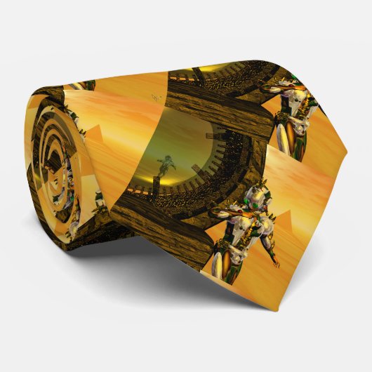 Cravate CYBORG TITAN DANS LE DÉSERT D'HYPERION, Sci-Fi (Roulé)