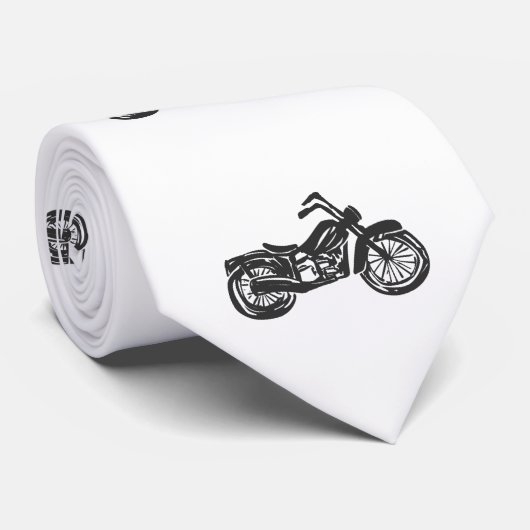 Cravate Cycle moteur retro illustration - choose backgroun (Roulé)