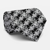 Cravate cyclisme noir et blanc (Roulé)