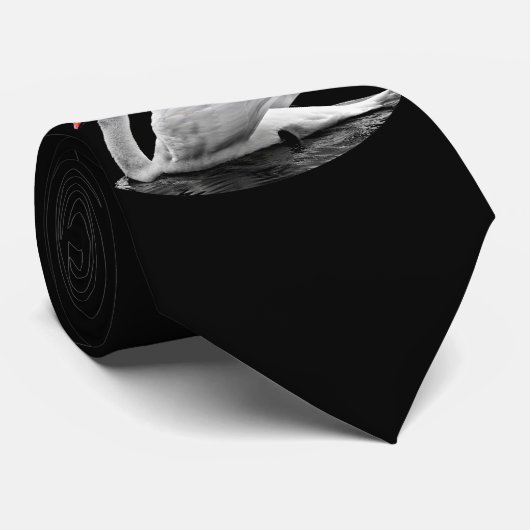 Cravate Cygne blanc sur le lac (Roulé)