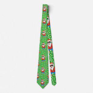 Cravate Dabbing Beach Santa Claus dans une chemise Aloha T