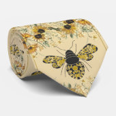 Cravate d'abeilles miel pour hommes (Roulé)
