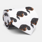 Cravate Dachshund chien Portrait (Roulé)