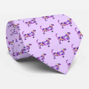 Cravate Dachshund Daxie Chien Silhouette Purple Cou Lt