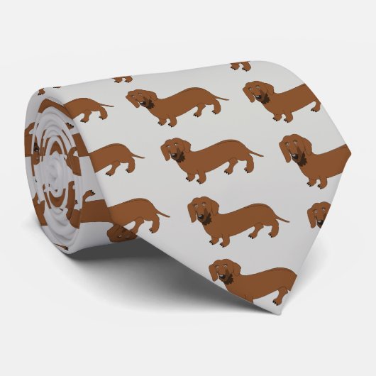 Cravate Dachshund Design (Roulé)