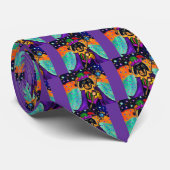 CRAVATE DACHSHUND MARDI GRAS (Roulé)