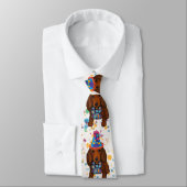 Cravate Dachshund roux à poil long      (Attaché)