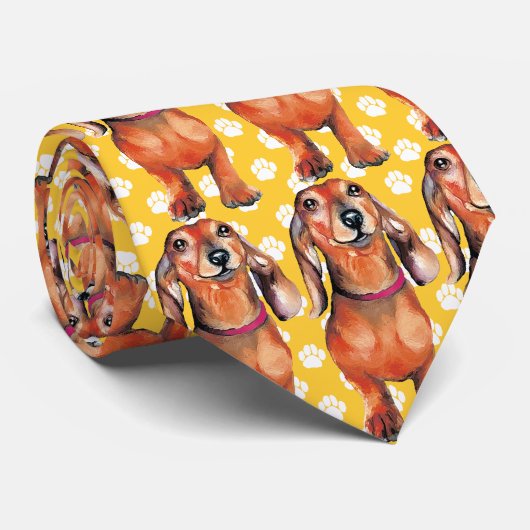 Cravate Dachsund Red Doxie (Roulé)