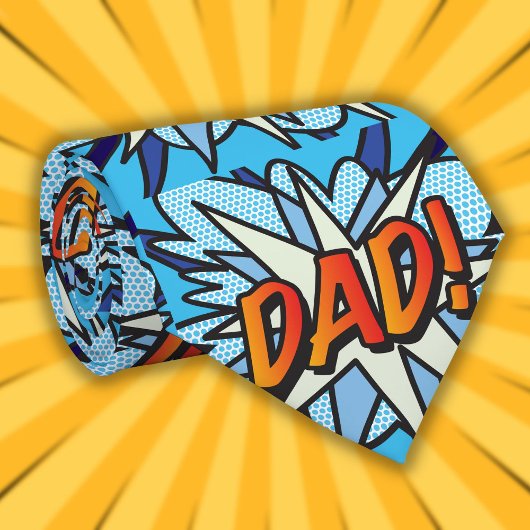 Cravate DAD Cool Fun Modern Superhero Comédie Livre