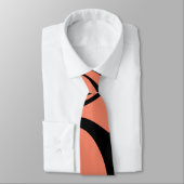 Cravate D'Affaires Peach Noir Et Méditerranéen (Attaché)