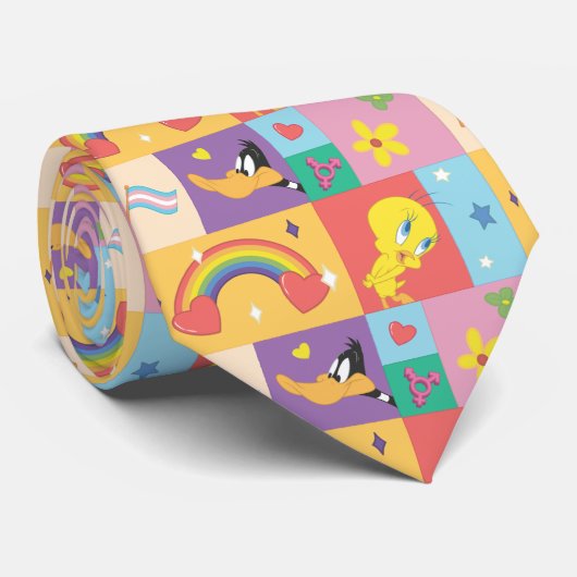 Cravate DAFFY DUCK™ & TWEETY™ - Motif de fierté (Roulé)