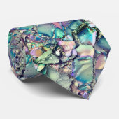 Cravate d'Agate de Parties scintillant turquoise b (Roulé)