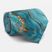 Cravate d'agate de Parties scintillant Turquoise e (Roulé)