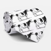 Cravate Dairy Cow Holstein Dessin au crayon de Frésie (Roulé)