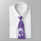 Cravate Daisées violettes (Attaché)