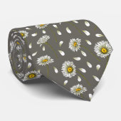 Cravate Daisies chic motif (Roulé)