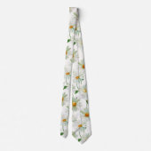 Cravate Daisies Watercolor Floral Pattern (Dos)
