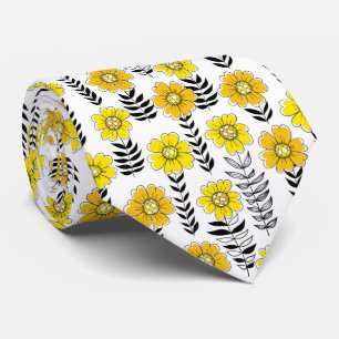Cravate Daisy dooda en jaune et noir
