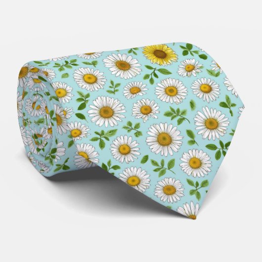 Cravate Daisy Garden Floral Pattern (Roulé)