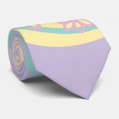 Cravate Daisy Groove Pastel Rose, Jaune, Violet & Vert (Roulé)