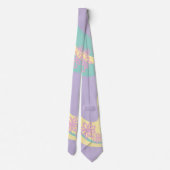 Cravate Daisy Groove Pastel Rose, Jaune, Violet & Vert (Dos)