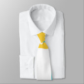 Cravate Daisy Groove - Turquoise et jaune (Attaché)