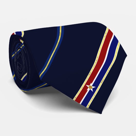 Cravate Dallas drapeau rayé (Roulé)