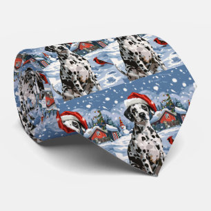 Cravate Dalmatie Winter Wonderland Noël Joie
