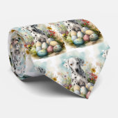 Cravate Dalmatien avec oeufs de Pâques (Roulé)