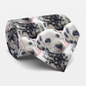 Cravate Dalmatien Nez de Coeur (Roulé)