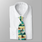 Cravate Dalmation Plage Surf Peinture (Attaché)