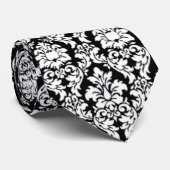Cravate Damas noir et blanc (Roulé)
