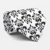 Cravate Damas noir et blanc (Roulé)