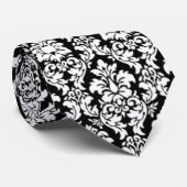 Cravate Damas noir et blanc (Roulé)