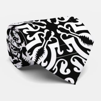 Cravate Damask 1 (noir et blanc)