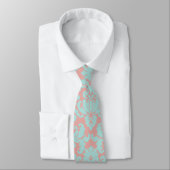 Cravate Damask Lace Peach Turquoise (Attaché)