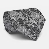 Cravate Damassé de William Morris, gris-foncé (Roulé)