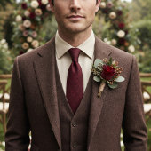 Cravate Damassé jacquard tonal burgundy