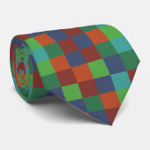 Cravate Damier Coloré (Roulé)