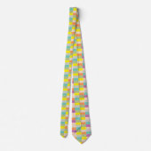 Cravate Damier de Couleurs Douces (Dos)