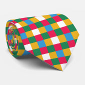 Cravate Damier de fête coloré (Roulé)